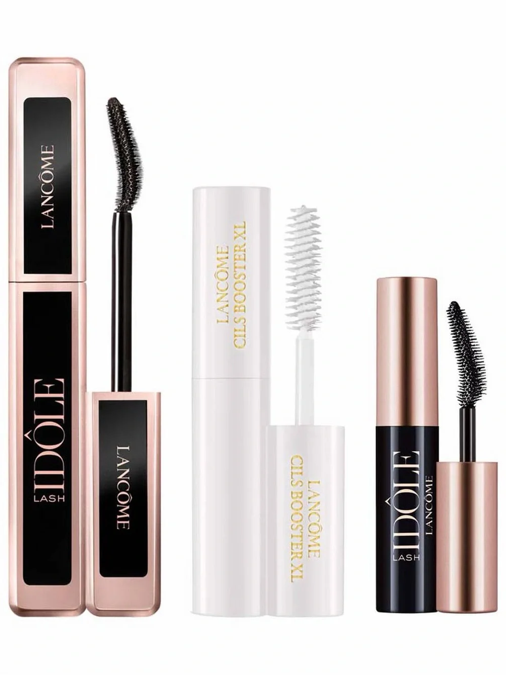 LANCÔME LASH IDOLE SET 3 Pcs Lash Idôle F/S+Travel Sz+Cils BoosterXL NEW IN BOX!